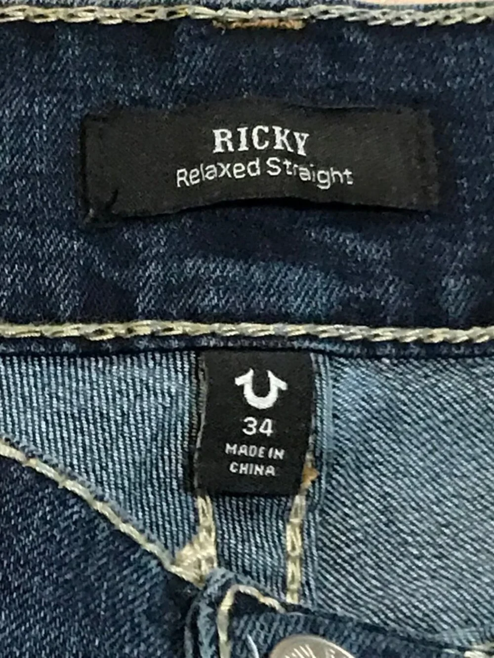 Men's True Religion Ricky Relaxed Straight Denim Shorts-Size 34